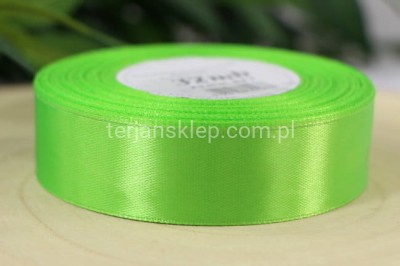 Taśma satynowa 25mm x 32 mb  apple green #083