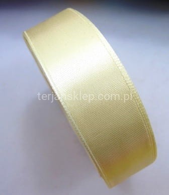 Taśma satynowa 38 mm x 32 mb j.żółta / #010