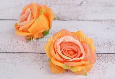 Róża wyrobowa N005 (12 szt) peach green (pomar.)