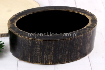 Doniczka FLORYDA owal black/gold