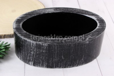 Doniczka FLORYDA owal black/silver