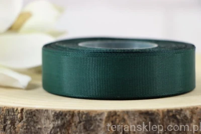 Taśma rypsowa 1,2cm x 25Y  bottle green
