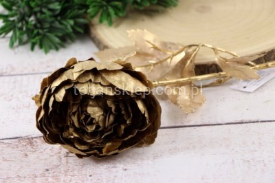 Peonia pozłacana VINTAGE  gałązka  XKLM1021 gold