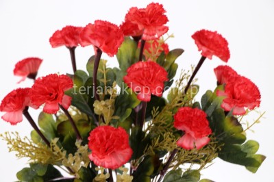 Bukiet goździków (jesień) CV10396 czerwień malinowa z obrzeż.