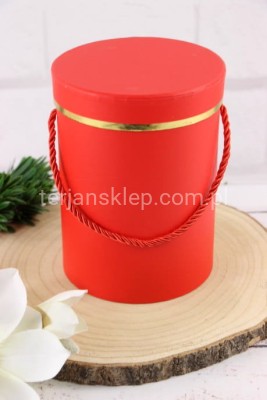 Flower box wysoki ze złotym rantem (red/gold)