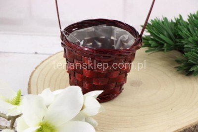 Koszyk okr. lakierowany GF16678 bordo