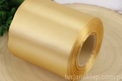 Taśma satynowa / szarfa  10 cm x 32 mb gold