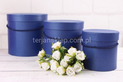 Flower box W5070 /3 (3 szt) dark blue