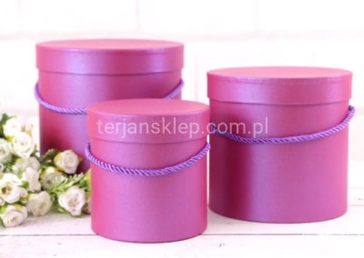 Flower box W5070 /3 (3 szt) dark pink
