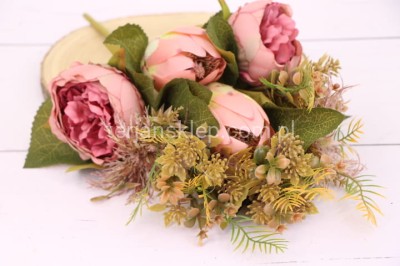 Kompozycja (protea / peonia) CW26 B dr pink