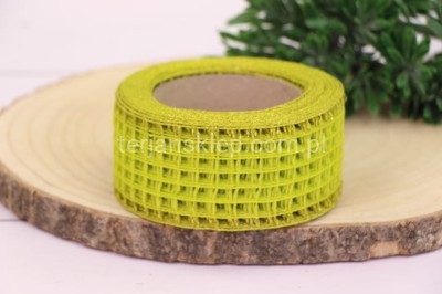 Taśma siatkowa 5cm z/z j.zieleń