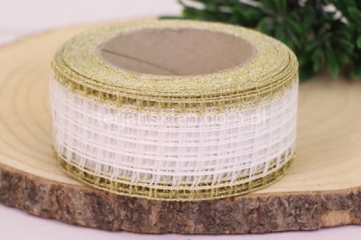 Taśma siatkowa 5cm z/z biała