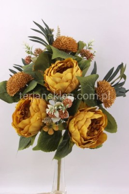 Kompozycja peonie z czosnakami CW239 musztarda