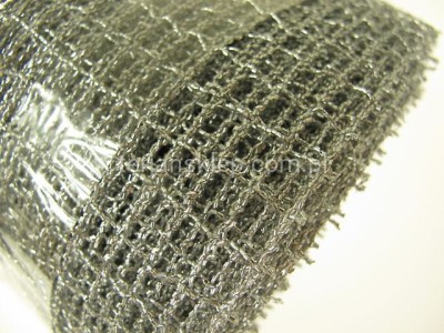 Siatka 10 cm brokat/silver