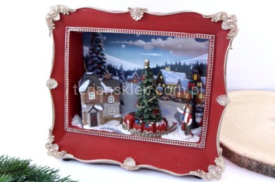 Ramka Zimowa sceneria LED TG79454