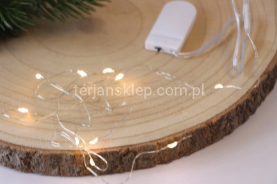 Lampki drucikowe LED z bateriami (10 ledów) TG66259 ciepłe światło#2