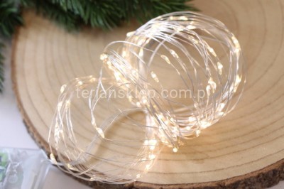 Lampki drucikowe LED na baterie (100 ledów) TG70291 #2 (św.c.)