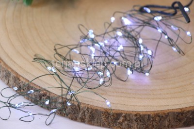 Lampki drucikowe LED na baterie (50 ledów) TG73528 #1 (św.zimne)