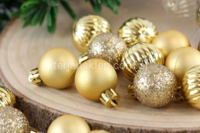 Bombki plast. (36 szt) MIX AR3 1223T36 GOLD