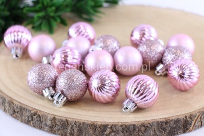 Bombki plast. (36 szt) MIX AR3 1223T36 PINK