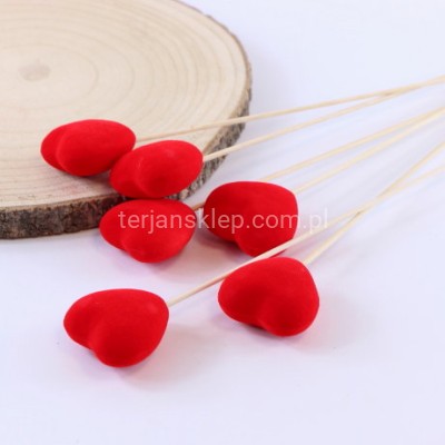 Serce na piku (6 szt) red TG80373