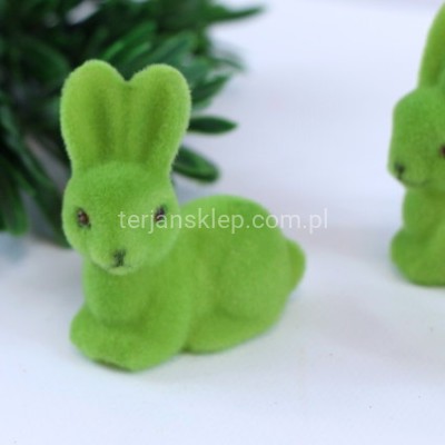 Królik flokowany mini (3 szt) TG80614 green #14