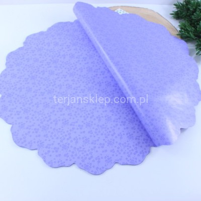 Kryza foliowa fi 48 cm kwiatuszki / fiolet