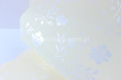 Kryza foliowa fi 48 cm KWIATY / krem