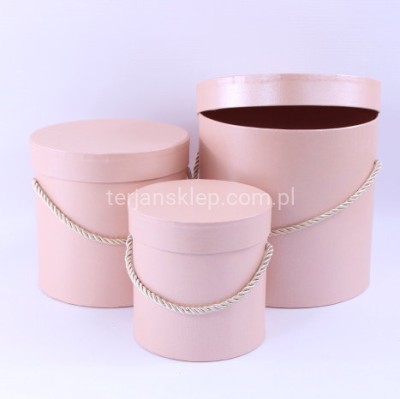 Flower box W5070 /3 (3 szt) light peach