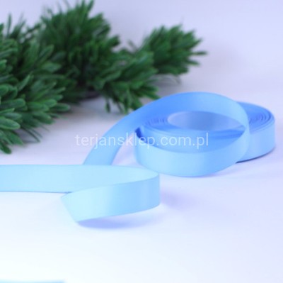 Taśma satynowa MATOWA WSMAT15 15 mm x 18 mb blue #091