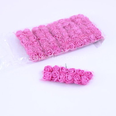 Różyczki piankowe na druciku (72 główki) OL M10H amarant 044