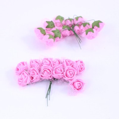 Różyczki piankowe na druciku (72 główki) OL M10H różowe 040