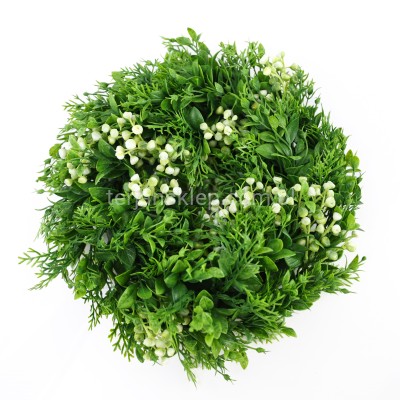 Wianek tuja z kuleczkami CV38869 cream #1