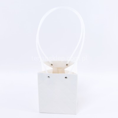 Torebka na kwiaty (jak flower box) PR7 white