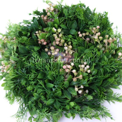 Wianek tuja z kuleczkami CV38869 lt pink #2