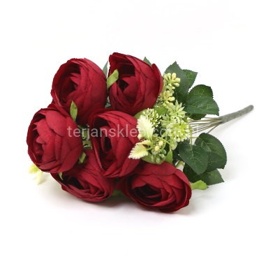 Bukiet pełników FRA77718 dr red