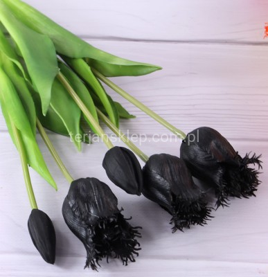 Tulipany PAPUZIE silikonowe wiązka CV18673 black #13