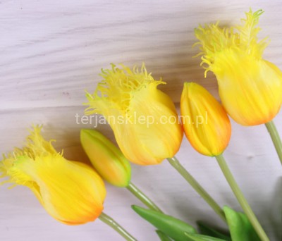 Tulipany PAPUZIE silikonowe wiązka CV18673 yellow orange #8