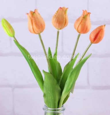 Tulipany kielichowe silikonowe WYŻSZE wiązka CV18661 łosoś #4