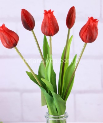 Tulipany kielichowe silikonowe WYŻSZE wiązka CV18661 red #11