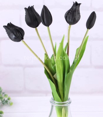 Tulipany kielichowe silikonowe WYŻSZE wiązka CV18661 black #13