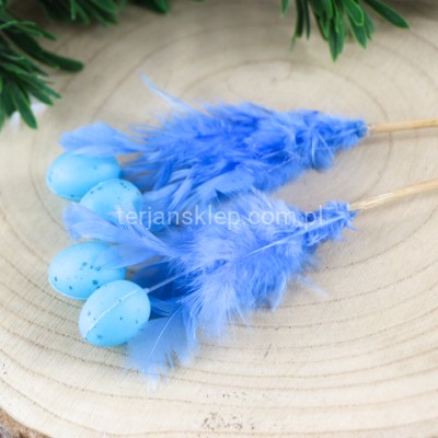 Jajka z piórkami (2 szt) TG63679 blue