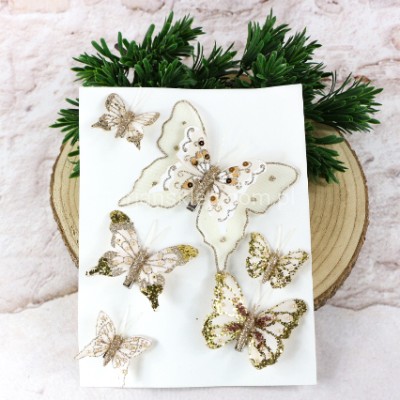 Motyle A21175 (6 szt) old gold