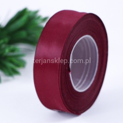 Taśma satynowa MATOWA WSMAT25 25 mm x 18 mb burgund #060