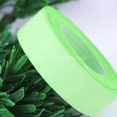 Taśma satynowa MATOWA WSMAT25 25 mm x 18 mb seledynowa #083