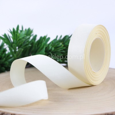 Taśma satynowa MATOWA WSMAT25 25 mm x 18 mb cream #010