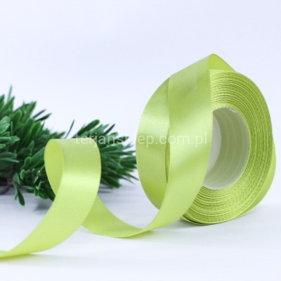 Taśma satynowa 25mm x 32 mb pistacja/2 #086/2