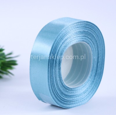 Taśma satynowa 25mm x 32 mb turkusowy błękit #097