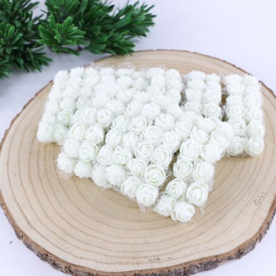 Różyczki piankowe na druciku (144 główki) R144/2,5 cm cream #2