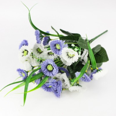 Bukiet stokrotki w trawie LY029 white lilac